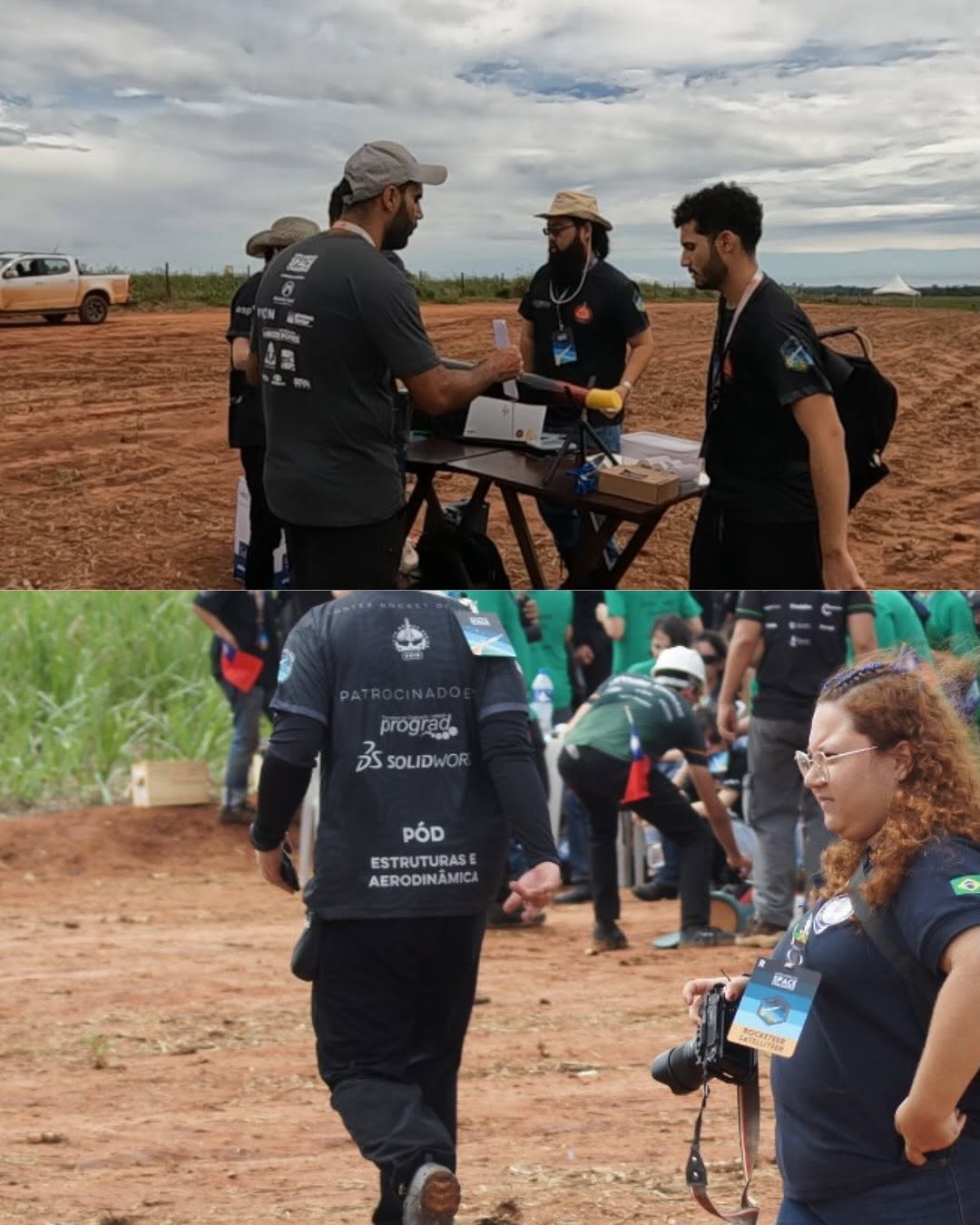Equipe trabalhando em mesa no campo da LASC